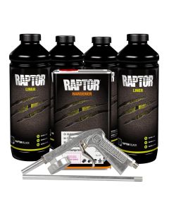 UPO0820VG image(0) - U Pol Products 0820VG Low VOC Raptor Kit, 1 gal, Black, 125 sq-ft Coverage