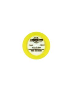 BUF330G image(0) - Buff And Shine 330G Curved Back Grip Pad, 3 in Dia, 1 in THK, Hook and Loop Attachment, Polyester Foam Pad, Yellow