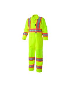 SRWV1070160U-4XL image(0) - Pioneer Coverall - Hi-Viz - Traffic Safety - Color:  Hi-Viz Yellow/Green  - Size: 4XL