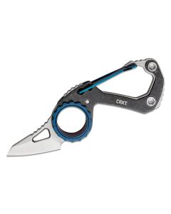 CRK9083 image(0) - CRKT (Columbia River Knife) Compano 8Cr13MoV Satin Plain Blade Folding Knife with Slip Joint Stainless Steel Handle - Blue