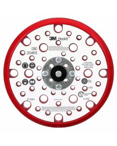 MMM20465 image(0) - 3M 6 Inch Xtract Low Profile Backup Pad - External 53 Holes Red Foam
