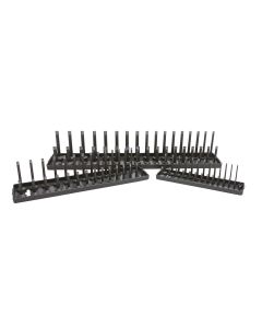 KTI72475 image(0) - K Tool International Socket Holder Set 3 Piece MM Gray