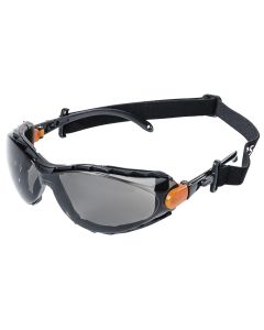 SRWS71911 image(0) - Sellstrom Safety Glasses - XPS502  Series - Smoke Lens -Black/Orange Frame - Sta-Clear&reg; AF/HC - Sealed