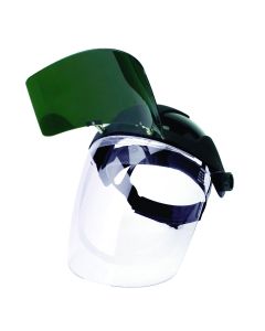 SRWS32161 image(0) - Sellstrom Face Shield - DP4 Series - 9" x 12.125" x 0.060" Window - Clear AF with Shade 6 IR Flip Visor - Ratcheting Headgear