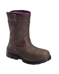 FSIA7146-9W image(0) - Avenger Framer Wellington Series - Women's Mid-Calf Slip-On Work Boots - Composite Toe - IC|EH|SR - Brown/Black - Size: 9W