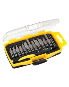 WLMW9170 image(0) - Wilmar Corp. / Performance Tool 15 pc. Hobby Knife Set