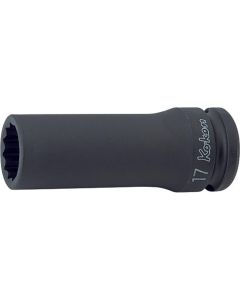 KKN14305M-14 image(0) - Ko-ken USA 14305M-14 1/2 Sq. Dr. Socket 14mm 12 point Length 80mm
