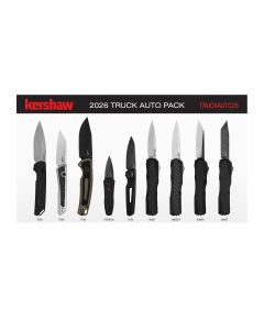 KERTRUCKAUTO26 image(0) - Kershaw 2026 Truck Auto Pack Automatic Knife Bundle with Launch and Livewire Models -  Cannot Ship to CA, CT, DE, MN. Contact Sales Rep. - 9 Pack
