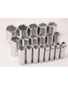 SKT4819-6 image(0) - S K Hand Tools Set Skt 1/2dr Dp 6pt Fr 19pc