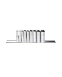JSP78521 image(0) - J S Products (steelman) 1/4-Inch Drive 6-Point Deep Metric Socket Set, 9-Piece