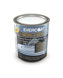 FIB889 image(0) - Fibre glass Evercoat METAL-2-METAL 100889 Aluminum Filled Body Repair Filler, 1 qt Can, Metallic Grey, Paste