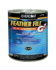 FIB715 image(0) - Fibre glass Evercoat FEATHER FILL G 2 100715 High-Build Polyester Primer Surfacer, 1 gal Round Can, Black