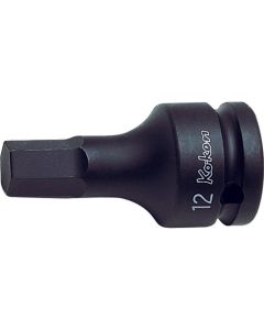 KKN14012M-60-12 image(0) - Ko-ken USA 14012M.60-12 1/2 Sq. Dr. Bit Socket 12mm Hex Length 60mm