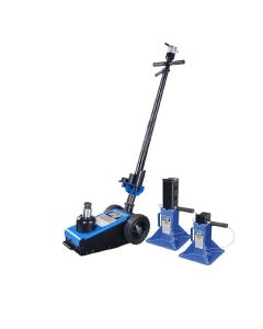 KTI63194KIT1 image(0) - K Tool International 22 Ton Hydraulic Jack with 22 Ton HD Jack Stands