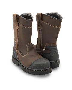 FSIA7386-17EE image(9) - Avenger Work Boots Hammer MAX Wellington - Men's - CN|EH|PR|WP|HR|SR|SF|B&W - Brown - Size: 17 - EE - (Extra Wide)